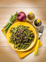 salad with green beans black olives and capers