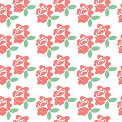 Seamless pattern of  roses flower