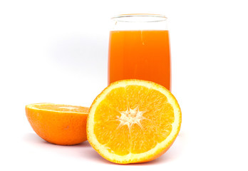 Orange Juice glass isolated on white background