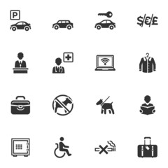 Hotel Services and Facilities Icons -  Set 1