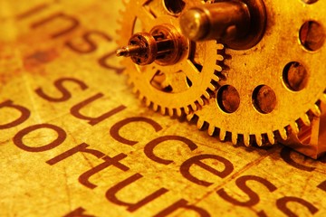 Success and gears concept