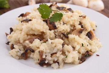 mushroom risotto