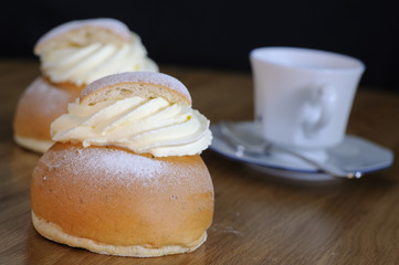 Traditional Swedish semla