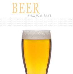 Beer glass isolated on white
