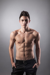 Fototapeta premium Portrait of young bodybuilder man