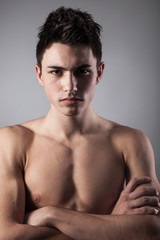 Obraz premium Portrait of young bodybuilder man
