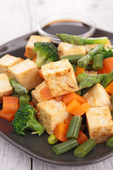 fried tofu and vegetables