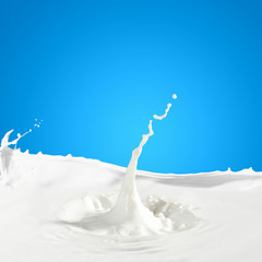 Pouring milk splash
