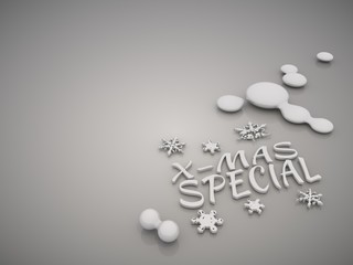 Elegant christmas special symbol in a stylish grey background