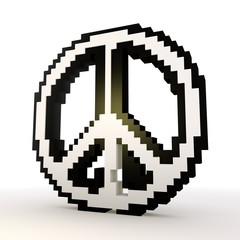 Fototapeta premium Elegant peace symbol in a stylish white background