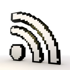 Wireless lan wifi symbol in a stylish white background