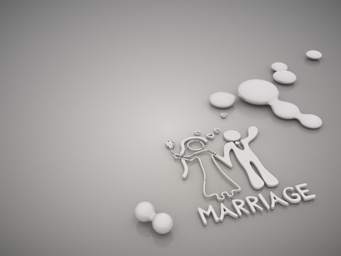 Elegant Marriage symbol in a stylish grey background