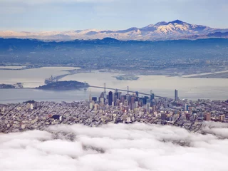 Zelfklevend Fotobehang Luchtfoto van San Francisco en The Bay Area © sfmthd