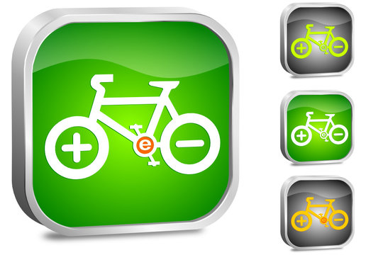 e-bike, vector button set