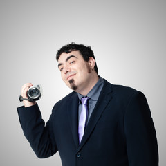 Fototapeta premium elegant man with video camera