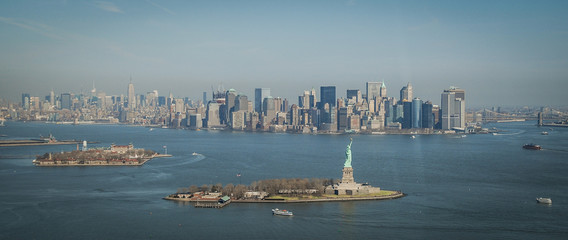 Statue of Liberty, seen from the skye
