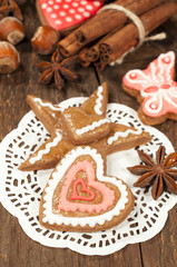 homemade cookies with cinnamon and nuts