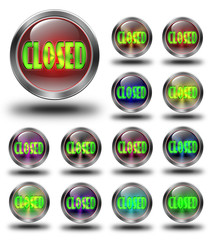 Closed glossy icons, crazy colors
