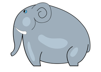 слонpretty blue-eyed white elephant with tusks
