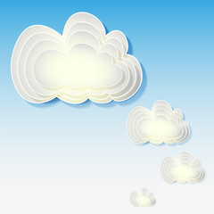 Cloud thoughts from paper patterns of clouds