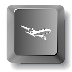 Airliner. Vector computer key.