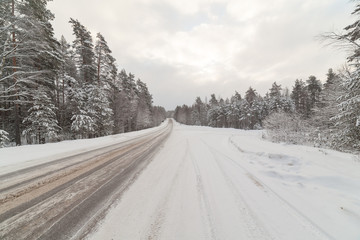 Obraz premium Winter road