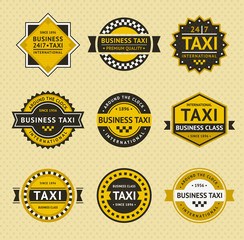 Taxi  badges - vintage style