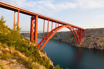 Red Maslenica Bridge, Croatia