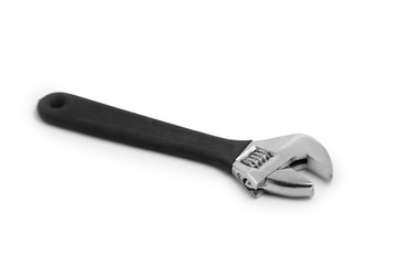 spanner adjustable wrench isolated on a white background