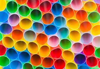 Background of cocktail straws