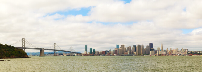 Panoramic view to the downtown of San Francisco