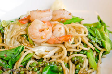 Spaghetti  spicy shrimp