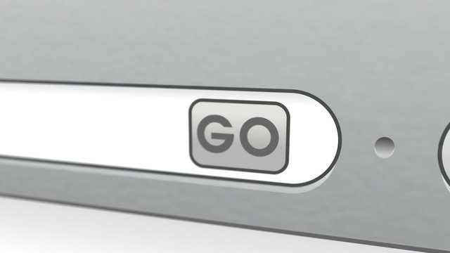 Connecting online to a .com website in a web browser