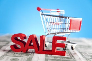 Shopping cart with sale