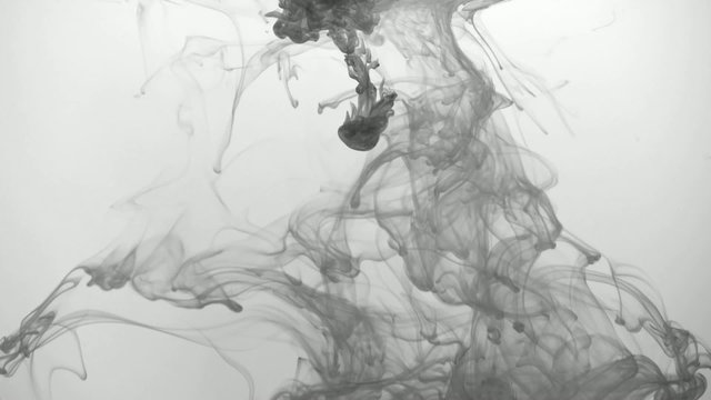 Tinte in Wasser (Schwarz-Wei&szlig;)