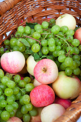 apples and grapes