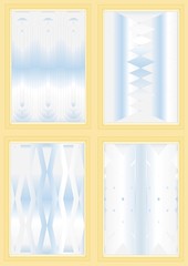 Types of corrugated glass.