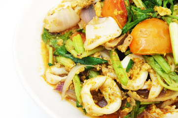 Fried squid in Curry Powder