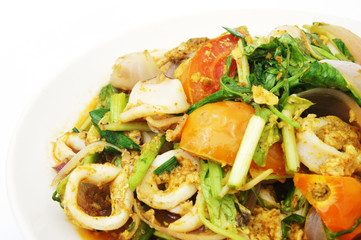 Fried squid in Curry Powder