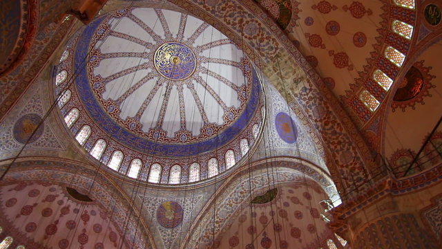 sultanahmet mosque interior in istanbul turkey