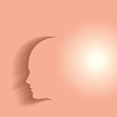 shadow of human head