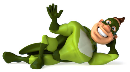 Green superhero © Julien Tromeur