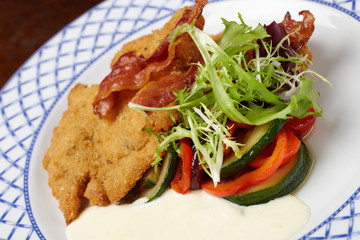Schnitzel with salad