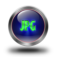 JPG glossy icon - obrazy, fototapety, plakaty