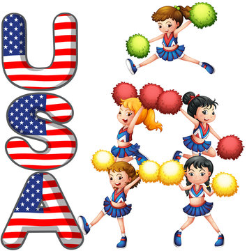 The USA cheering squad