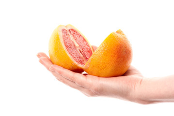 Hant with grapefruit