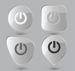 Switch element. Glass buttons. Vector illustration.