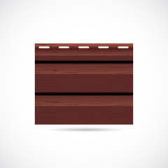 Siding texture sample small icon brown color