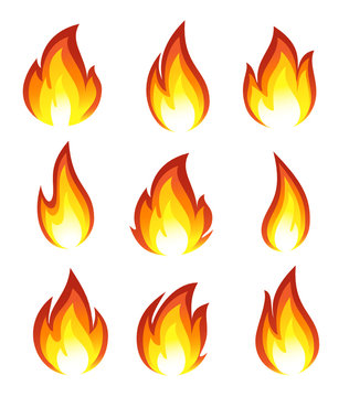 Collection of fire icons