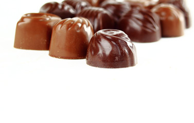 Closeup brown chocolate candy background